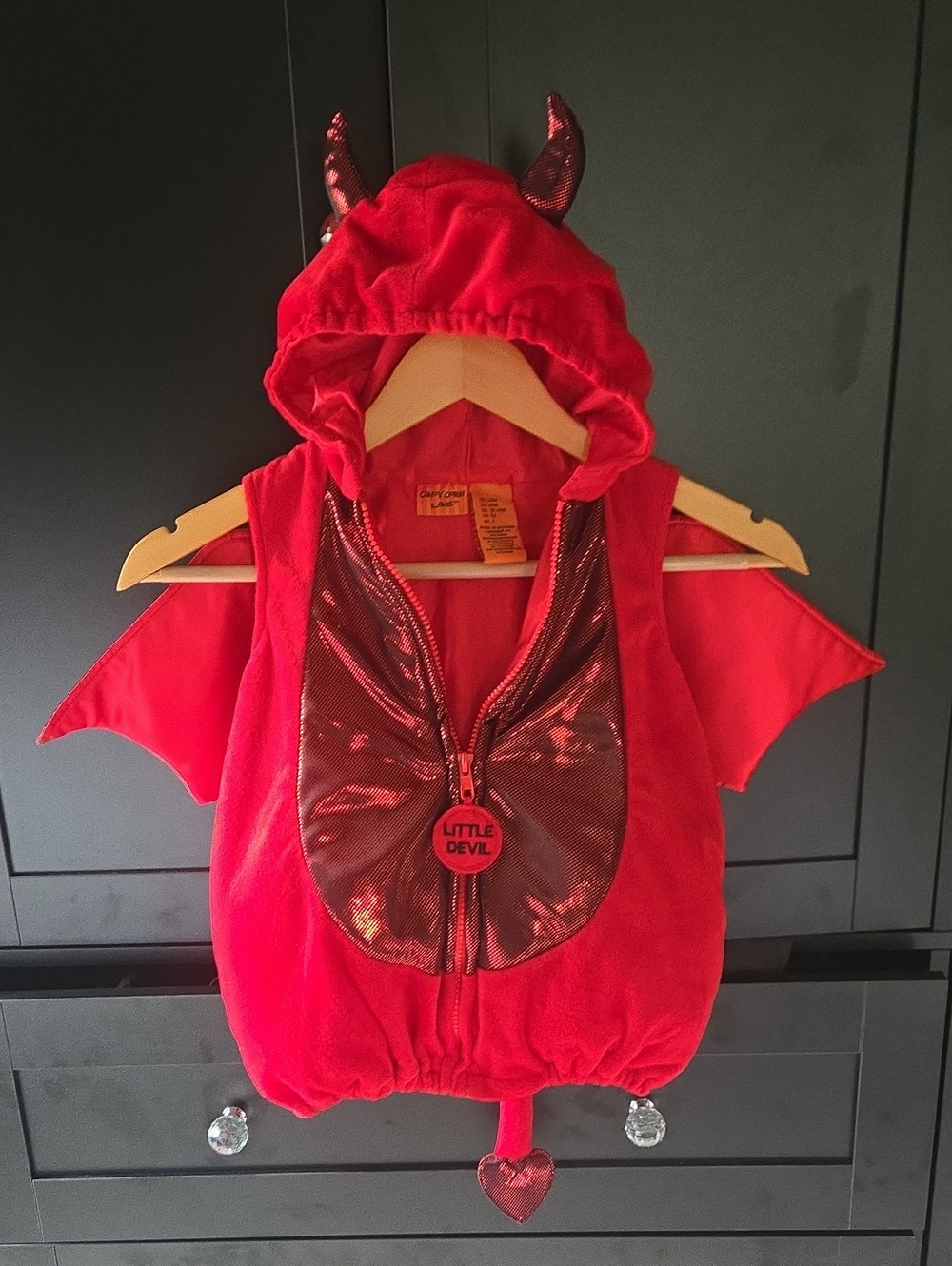 Little Devil Hooded Red Kids Costume Vest by